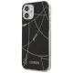Guess iPhone 12 mini dėklas Gold Chain Collection, juodas