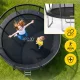 Sodo batutas 4FIZJO PRO 366 cm 12FT su tinklu ir kopėčiomis, juodas