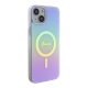 Guess dėklas iPhone 15 telefonui IML Iridescent MagSafe, violetinis