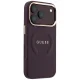 Guess Saffiano Peony & Ring MagSafe dėklas telefonui iPhone 17 Pro / 18 Pro, bordo