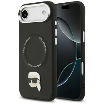 Karl Lagerfeld Karl Pin MagSafe dėklas telefonui iPhone Air, juodas