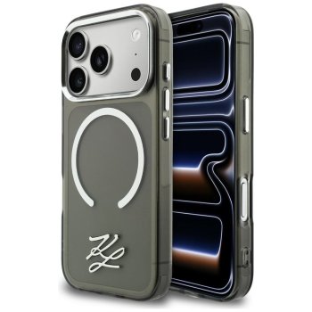 Karl Lagerfeld IML KL Script Logo MagSafe Phone Case Cover iPhone 17 Pro - Black