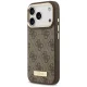 Guess 4G Logo Plate MagSafe dėklas telefonui iPhone 17 Pro, rudas