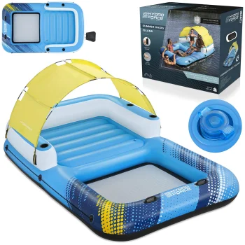 Bestway Summer Oasis 43645 4 vietų plaukiojanti sala su stogeliu