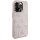 Guess 4G Metal Logo dėklas ir 5000mAh MagSafe išorinė baterija iPhone 15 Pro, rožinis