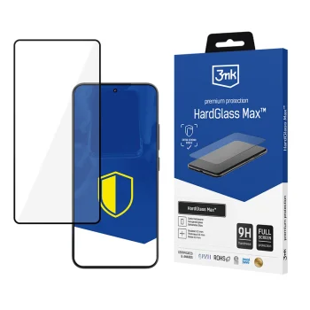 Apsauginis stiklas 3mk HardGlass Max, skirtas Xiaomi 15 (juodas rėmelis)