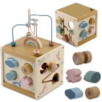 Nukido Wooden Sensory Cube NK-861