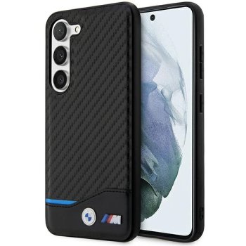 BMW Leather Carbon dėklas skirtas Samsung Galaxy S23+, juodas