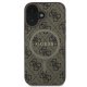 Guess 4G Ring Classic Logo MagSafe dėklas, skirtas iPhone 16 Plus, rudas