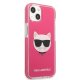 Karl Lagerfeld Choupette Head dėklas skirtas iPhone 13, fuksijų spalvos