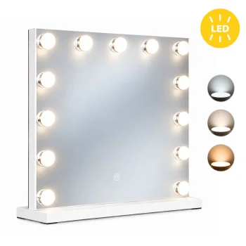 ModernHome kosmetinis makiažo veidrodis 50x40 cm su 13 LED lempučių