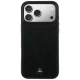 Mercedes Leather with Crossed Lines MagSafe dėklas iPhone 17 Pro Max, juodas