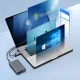Orico AM2C3-2N dvigubas M.2 NVMe SSD išorinis dėklas USB-C 10Gb/s, pilkas