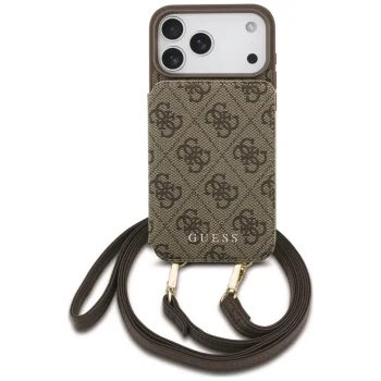 Guess 4G crossbody case for iPhone 18 Pro Max / 17 Pro Max, brown