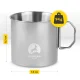 Plieninis turistinis puodelis Mountain Goat 350 ml