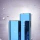 Atverčiamas dėklas Clear View telefonui Samsung Galaxy M53 5G su stovo funkcija, juodas