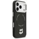 Karl Lagerfeld iPhone 17 Pro dėklas Choupette Pin MagSafe, juodas
