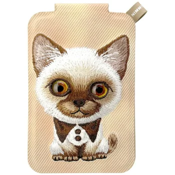 Nimmy New Big-Eye Cute Pets 2.0 Cat Magnetic Wallet & Stand, Brown