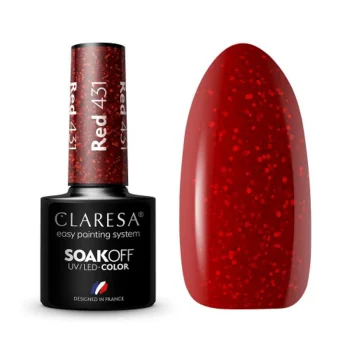 Hibridinis gelinis nagų lakas Claresa Warm Feelings RED 431, 5 g