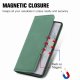 Google Pixel 6a Vintage Leather Skin-Touch Magnetic Case Book Cover, Green
