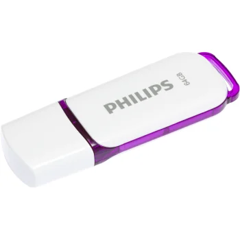 USB atmintinė Philips Snow Edition 64 GB USB 2.0, balta / violetinė