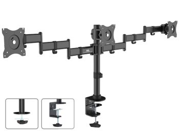 Maclean MC-691 stalinis laikiklis 3 monitoriams, 13"-27", iki 8 kg
