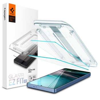 Spigen Glas.TR EZ Fit apsauginis stiklas (2 vnt.) Samsung Galaxy S25 Ultra, Skaidrus