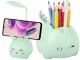 Kids LED Night Light with Organizer and Phone Stand, Green