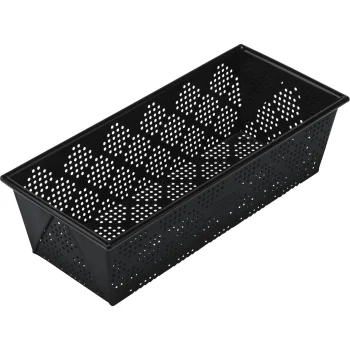 Kaiser CrispTec Perforated Bread Baking Pan, 25x11 cm, Black