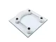 Electronic Bathroom Scale 180kg Glass Platform LCD Transparent