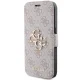 Guess 4G Metal Logo atverčiamas dėklas iPhone 15 Pro Max, rožinis
