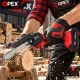 Akumuliatorinis grandininis pjūklas OPEX TOOLS OPX28026 6\" 21V 2x 1.5Ah, raudonas / juodas