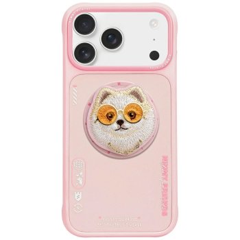 Nimmy iPhone 17 Pro Case Glasses Cool Dog MagSafe, Pink