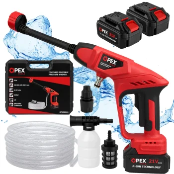 Akumuliatorinis slėginis plovimo įrenginys OPEX TOOLS OPX28001, 21V, 2x 3.0Ah