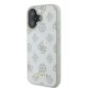 Guess Peony Script Logo MagSafe dėklas skirtas iPhone 16, baltas