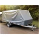 Waterproof Tarpaulin 400 x 500 cm 120 g/m² Plonos PL-500, silver-blue
