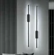Linijinis LED sieninis šviestuvas 60 cm, 11W, 6000K, juodas