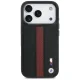 BMW M Perforated Stripe Logo MagSafe dėklas iPhone 17 Pro telefonui, raudonas