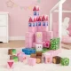 Magnetinės kaladėlės vaikams Multistore Pink Castle, 96 vnt.
