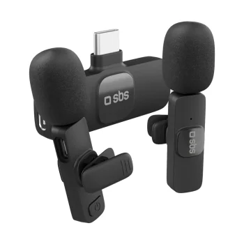 Belaidžiai prisegami mikrofonai SBS su USB-C imtuvu (2 vnt.), juodi