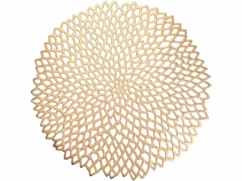 Round Openwork Table Placemat, 41 cm, Gold
