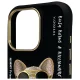 Nimmy Glasses Cool Dog dėklas, skirtas iPhone 16 Pro, juodas
