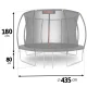 Sodo batutas Neo-Sport NS-14C231 su vidiniu tinklu, 435 cm