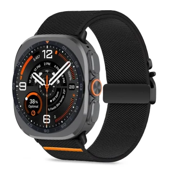 Tech-Protect Nylon Clasp Watch Strap for Samsung Galaxy Watch Ultra 47mm, Black