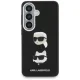 Karl Lagerfeld Saffiano Double Heads Metal dėklas Samsung Galaxy S26, juodas