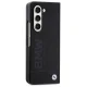 BMW Leather Hot Stamp dėklas Samsung Galaxy Z Fold 5, juodas