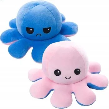 Mascot Octopus 2in1 Double-sided Plush Toy, 20cm
