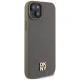 DKNY Leather Monogram MagSafe dėklas, skirtas iPhone 15, rudas