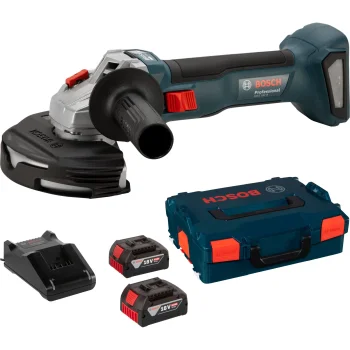 Akumuliatorinis kampinis šlifuoklis Bosch GWS 18V-8 L, 125 mm, 2x 5.0 Ah, L-BOXX