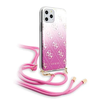 Guess 4G Gradient Case for iPhone 11 Pro with Strap - Pink